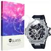 Blueshaweu 3 Pezzi Vetro Temperato Compatibile per GST-B100 watch, Pellicola Protettiva Schermo in Vetro Temperato Alta Risoluzione Ca-sio watch GST-B100, GST-B200, GST-B300, GST-B400. (Glass)