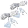 GZGXKJ 2 Pezzi Prolunga Elettrica 3 Metri Trasparente Prolunga Sottile con Presa Europea Prolungas Piatta 220V Cavo Filo Spinato per Accessori Elettrici Dispositivi LED a Basso Consumo