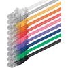 1aTTack.de 88417 10x 5m 10 colors Cavo di rete Cat6 Cat 6 Ethernet LAN 1000 Mbit/s RJ45