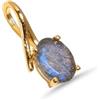 Stone House Labradorite Forma Ovale 7x5mm Sfaccettato 925 Sterling Silver Collana con Ciondolo Fatto a Mano per Le Donne Gioielli Regalo per Lei SP16-19-24-Oro Giallo