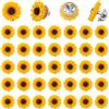UNICRAFTALE Spilla a forma di girasole con fiore in resina, spilla da bavero, confezione all'ingrosso per abiti, camicie, giacche di maglia, cappelli, tasche, felpa, 14mm, Resina