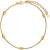 YeGieonr Cavigliere Donna, Placcato Oro 18K Acciaio Inossidabile Cavigliere, Personalizzati Gioielli Regalo per Donna e