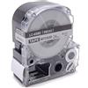 vhbw Cassetta nastro compatibile con Epson LabelWorks LW-1000P, LW-600P etichettatrice 8m x 24 mm nero su argento - Sostituisce SM24X, LC-6SBE