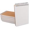 zorvixal 8 Pezzi Block Notes Piccoli A6, 14.5 x 10.5 cm A6 Quaderni a Spirale con Copertina Kraft, 80 Fogli/160 Pagine Quadretti Block Notes, Taccuino a Quadretti per Lavoro, Scuola, Ufficio e Registrare