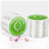 Alyvisun 2 Rolls 0.5mm Filo Nylon Per Braccialetti, Trasparente Filo per Braccialetti Elastico, Adatto perFare Gioielli DIY, Collana, Bracciale, Artigianato (140m/Spool)