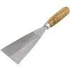 Ruilogod Maniglia in legno Metallo Smooth Putty Shovel Trowel 3 pollici larghezza larghezza argento tono