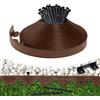 Cretee Bordo paesaggistico con 30 punte di ancoraggio, 6 cm di altezza x 10 m, kit di bordura da giardino, in plastica, flessibile, per aiuole, prato, cortile, pavimentazione sentiero (marrone, 10 m)