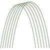 JYCRA - Confezione da 6 pali da giardino in metallo, 1,2 m, in acciaio inossidabile, pieghevoli, con supporto rivestito in plastica, per pomodori, cetrioli, fagioli