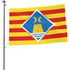 Generic Bandiera Bandera De Formentera Bandiera In Poliestere 2 Occhielli Metallici Tessuto Da Esterno Striscione All'Aperto, Per Feste Estive, Eventi, Feste Strada, 90x150cm