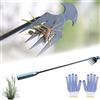 GLSAYZU Weeding Artifact Uprooting Weeding Tool, Weed Puller Tool Garden Weed Pulling Tool, Portable Weeding Tools Gardening, 4 Teeth Manganese Steel Forged Hand Weeder with Long Handle (57cm/22.7in)