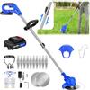YouseaHome Tagliaerba a batteria da 21 V, con batteria e caricabatterie, 21 V, decespugliatore elettrico, batteria decespugliatore con manico girevole, tagliaerba a batteria per giardino, cortile