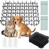 Aiseeok 15 Pezzi Tappetino Repellente per Gatti 20 x 15 cm, Dissuasore Anti Gatto con Spuntoni e Picchetti a Forma di U, Rete Deterrente in Plastica per Giardino Prato Interno Esterno