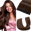 UK-Fashion-Shop 45cm-55cm Extension Clip Capelli Veri Umani One Piece 5 Clips Parrucca Donna Resistente al Calore Vari Stili Colori