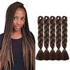 TESS 60 cm Extension per Treccine Africane #4 Marrone Cioccolato, Extension Capelli Treccine 5 Pezzi Jumbo Treccia (100g/Pezzi) Capelli Finti per Treccine