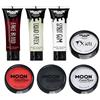 Moon Terror Kit trucco professionale per effetti speciali Pro FX Halloween 3 | Sangue finto, cera da modellare, gomma spiritosa, pittura professionale per viso e corpo, trucco SFX, Multicolore