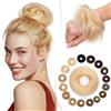 SEGO Pro Chignon Capelli Veri 100% Umani #60 Biondo Platino Chignon Facile per Capelli Elastico Capelli Finti Coda di Cavallo Updo per Donne Ragazze Lisci (17g)