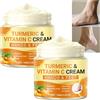 JASUBAI Curcuma Vitamina C Crema Mani e Piedi, Lozione Piede Idratante Profonda per Tacchi Secchi, Cracked e Pelle Ruvida, Estratto Nutriente di Aloe Vera Formulato, Crema Ripristinante Illuminante (2PCS)