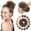 SEGO Pro Chignon Finto per Capelli Veri Umani #1B/6 Nero Naturale/Marrone Chiaro Elastici Chignon Finti Ondulato Capelli Naturale Coda di Cavallo Spessi Updo per Donne Ragazze (23g)