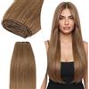Elailite Extension Matassa Capelli Veri Tessitura Castano Brazilian Virgin Human Hair Lisci Bundle Fascia Unica 100g 50cm #6