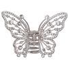 Blausky 6 Stück Haarklammer Metall Schmetterling,Glitzer Hair Clips Haarklammern mit Strasssteine Haarspangen Damen für Dünnes Dickes Haar,Haarstyling-Zubehör für Alltag Party Hochzeit,Silber