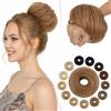 SEGO Pro 45G Chignon Capelli Veri Umani #6 Marrone Chiaro Chignon Folto Facile per Capelli Elastico Capelli Finti Extension Coda di Cavallo Updo Lisci (45g)