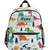 Mnsruu Personalizzato Dinoasur Zaino Del Bambino per Ragazza Ragazzo Modello Senza Cuciture Senza Cuciture Con Dinosauri Borsa Prescolare per Bambini Personalizzato Nome del Bambino Bookbag