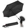 Knirps Ombrello tascabile Big Duomatic Storm Shape, Nero, 103-109 cm, Ombrello tascabile XXL