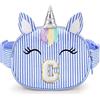 YOOLIFE Regalo di compleanno per ragazze e bambini, marsupio con iniziale, borsa a tracolla, Blu, C, C