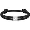 Esmoly Bracciale Uomo Braccialetti con Iniziale Bracciale Personalizzato Corda Intrecciata a Mano Sportivo Surfer Impermeabile Regolabile Regalo Uomo (Argento Z)