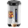 KigerNee Erogatore di acqua calda Thermopot, 4 l, bollitore per vin brulé, in acciaio inox, distributore di acqua calda, termostato, bollitore elettrico, con tre metodi di uscita, valvola di sicurezza e