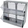 Gdfnmogo Contenitore per bustine di tè a doppio strato, per scrivania e tavolino da caffè, organizer per capsule in plastica con design elegante per sala da tè e cucina, soluzione salvaspazio in verde o bianco