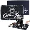 DRADERCH Set di 2 Tappetini per Macchina da Caffè 40x60cm, Tappeto Assorbente in Terra di Diatomee, Asciugatura Rapida e Antimacchia, Sottofondo per Angolo Caffè e Cucina, Nero