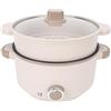 Oreilet Hot Pot elettrico, pentola elettrica da 3 litri con rivestimento antiaderente, cestello per il vapore, pentola da viaggio portatile multifunzionale grande capacità Shabu Shabu