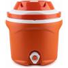 COSE DA CASA Thermos Borraccia Termica 6 Litri con Rubinetto e Maniglia Contenitore Frigo Acqua in Plastica Bocca Larga Tappo e Contenitore Porta Oggetti - 6 Colori Disponibili (ARANCIO)