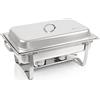 Mahlzeit Scaldavivande, contenitore termico in acciaio inox per servizi di catering, buffet e feste, Acciaio INOX, argento, Nizza (2 contenitori 1/2 GN)