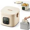 VexNook Contenitore per il pranzo elettrico con batteria - 800 ml, 14000 mAh, per adulti e bambini, funzione di riscaldamento a 7 livelli (20-80 min), portatile per casa, scuola, viaggi e ufficio