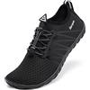 Racqua Scarpe da uomo e donna per nuotare spiaggia piscina acqua sport ad asciugatura rapida subacquea a piedi nudi surf, Hd137 Nero, 47.5 EU
