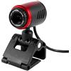 Ruilogod Rosso USB 2.0 PC desktop Web webcam della macchina fotografica w microfono