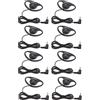Eacam Auricolare Monoauricolare A Forma di D Auricolare Curvetta Mono 3,5 Mm Pieghevole Regolabile Driver da 23 Mm Cuscinetto Morbido con Spina A (8 pezzi)
