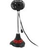 Ruilogod Red Black 360 gradi Rotativable 0.3m Pixels Pixels 3.5mm Connettore USB LED PC Webcam W MIC