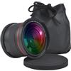 Generico Compatibile con fotocamere Sony Obiettivo grandangolare Fisheye HD da 55 mm 0,35x con macro