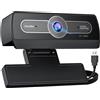 XOCLON Webcam Full HD 1080P per computer portatile, webcam desktop con microfono, telecamera per streaming USB Plug & Play