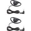 Eacam Auricolare Monoauricolare A Forma di D Auricolare Curvetta Mono 3,5 Mm Pieghevole Regolabile Driver da 23 Mm Cuscinetto Morbido con Spina A (2 pezzi)