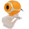 Ruilogod Mini clip USB webcam videocamera webcam web arancione per notebook per laptop