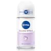 NIVEA Deodorante Roll on Double Effect 50 ml, Deodorante donna per una protezione 72h, Deo roll-on antitraspirante con Estratti di Avocado, Ideale post-rasatura, Senza alcool, Tutti i tipi di pelle