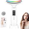 Oskuglin Massaggiatore Viso e Corpo con 7 Luci LED, Caldo 45°C e Freddo 5°C, EMS Antirughe, Lifting Viso Collo Occhi, Doppio Mento, USB-C Ricaricabile, 4 Livelli Regolabili