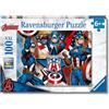 Ravensburger - Puzzle Captain America, 100 Pezzi XXL - Puzzle Bambini 6 Anni, Collezione Marvel, Giochi Educativi e Divertenti, Idee Regalo