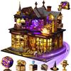 Mostop Casetta in miniatura fai da te, in legno, in miniatura, con luce LED, idea creativa per adulti, magica casa fai da te (Magic Treasure)
