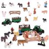 QYEHF 20PCS Giocattoli per Animali da Fattoria Realistici, Figure di Animali da Fattoria,Giocattolo Recinto Fattoria,Feste di Compleanno Giochi Educativo Regalo