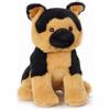 CARTOON Peluche Cane Pastore Tedesco in plastica reciclata pupazzo 25 cm a tema animale con certificato GRS